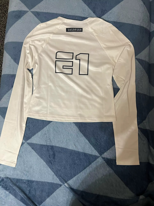Moto Biker Printed Cyber Y2k White T-shirts