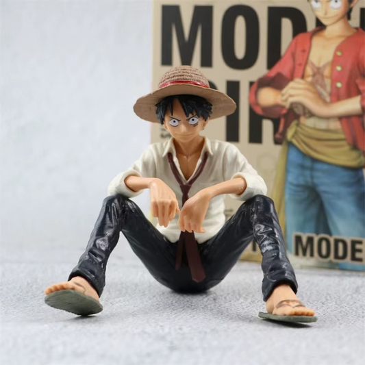 One Piece Anime Figure Toys Luffy Sitting Position