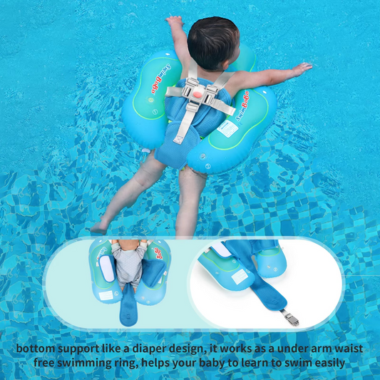 Swimbobo New Upgrade Baby Swimming Pool Float With Canopy Inflatable Infant Floating Ring