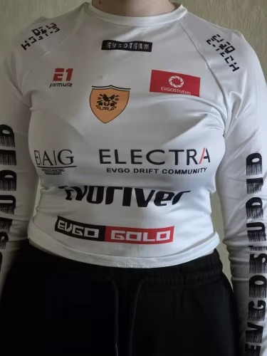 Moto Biker Printed Cyber Y2k White T-shirts