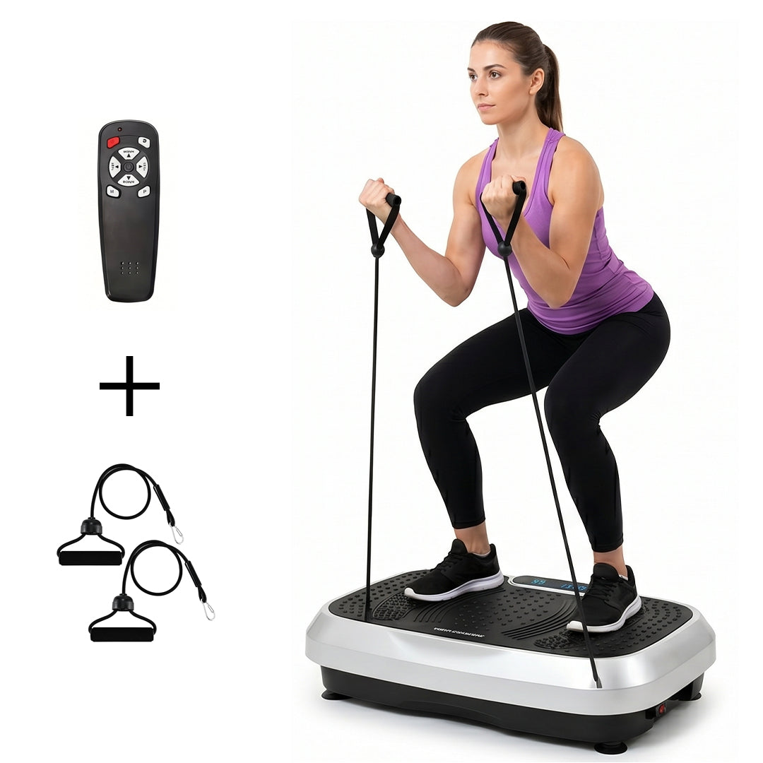 Vibration Plate Exercise Machine Low Noise Fitness Platform Home Gym Trainer