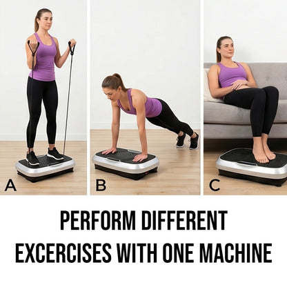 Vibration Plate Exercise Machine Low Noise Fitness Platform Home Gym Trainer