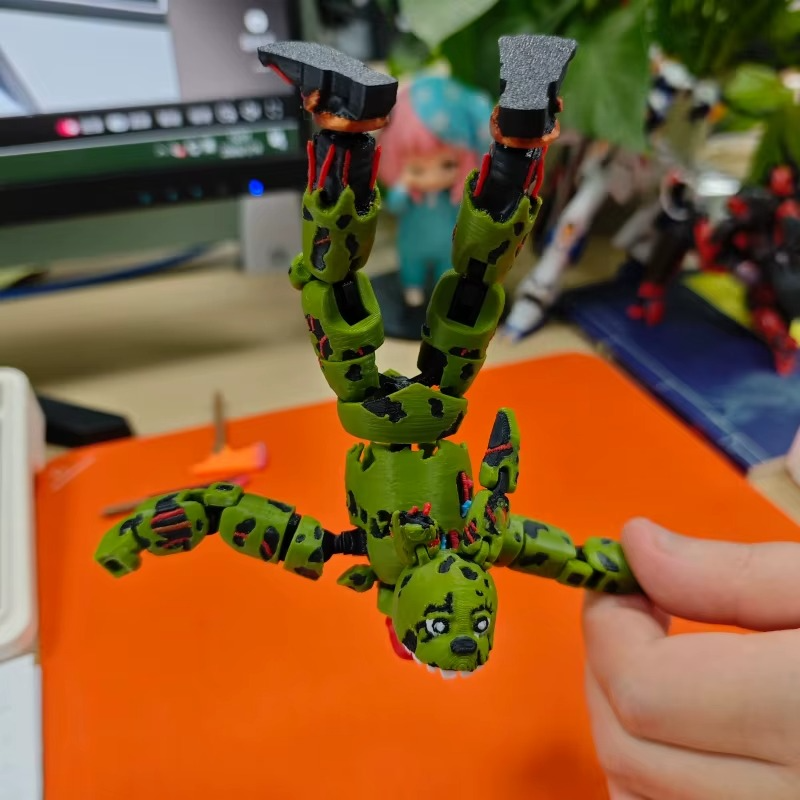 3D Printed Five Nights At Harem 3 Springtrap T13 Action Figure Multi-Joint Removable