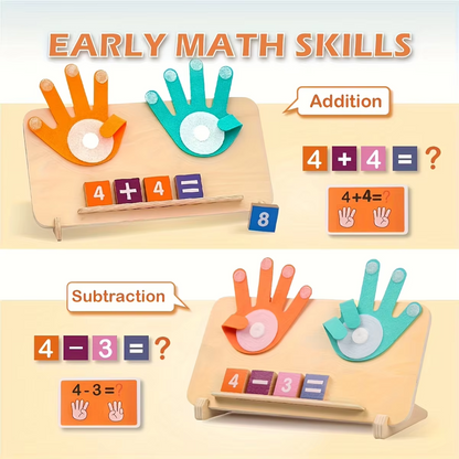 Wooden arithmetic learning board for children