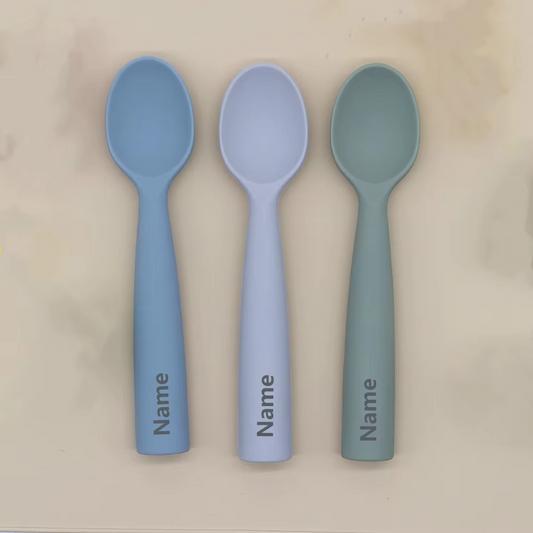 Silicone spoon personalized custom name