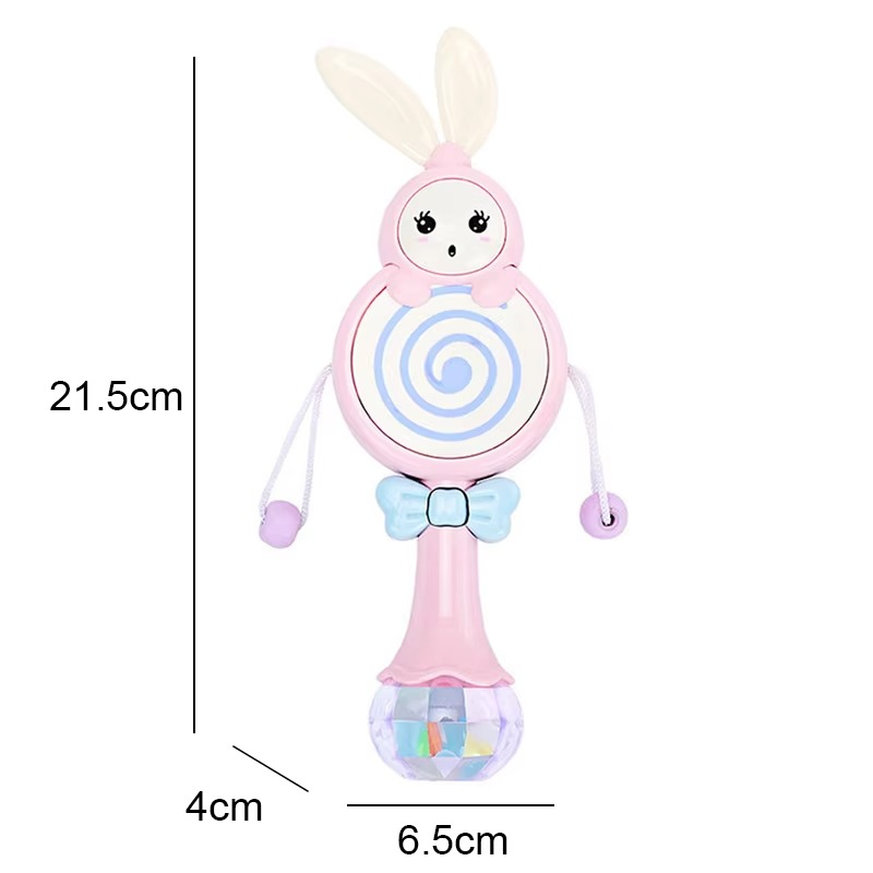 Baby Rattles Teether Rattle Toy Musical Flashing Hand Bells
