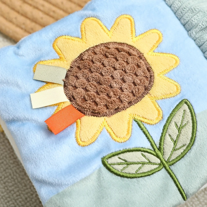 3D Plush Baby Cloth Book With Teether Ring