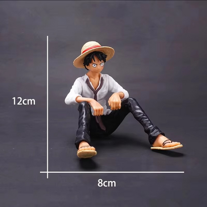 One Piece Anime Figure Toys Luffy Sitting Position