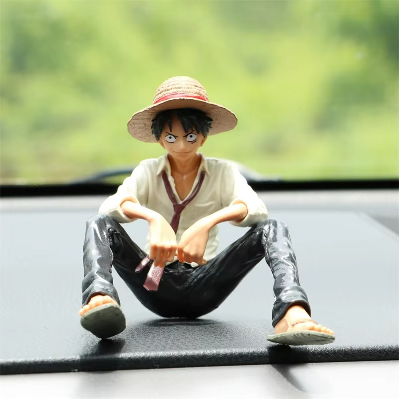 One Piece Anime Figure Toys Luffy Sitting Position