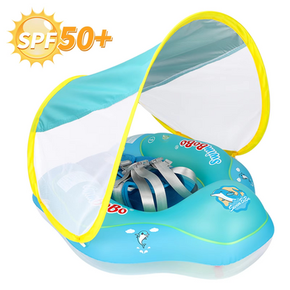 Swimbobo New Upgrade Baby Swimming Pool Float With Canopy Inflatable Infant Floating Ring