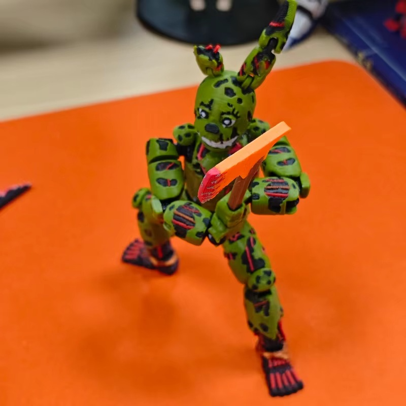 3D Printed Five Nights At Harem 3 Springtrap T13 Action Figure Multi-Joint Removable