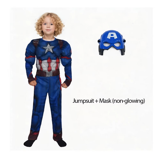 Captain America Muscle Jumpsuit Costume