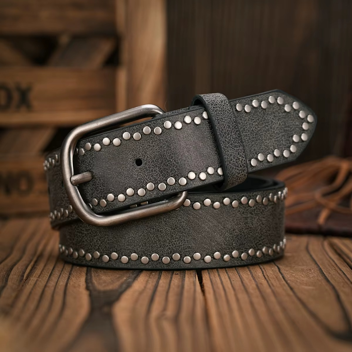 Vintage and fashion collision! PU leather alloy buckle waistband