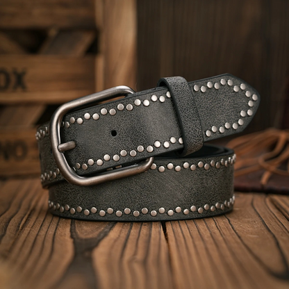 Vintage and fashion collision! PU leather alloy buckle waistband