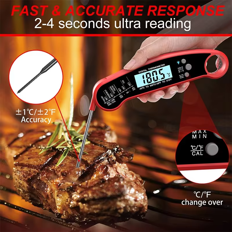 Meat thermometer for cooking,grilling