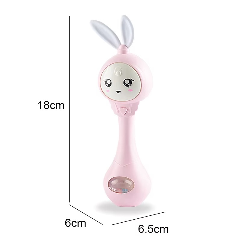 Baby Rattles Teether Rattle Toy Musical Flashing Hand Bells