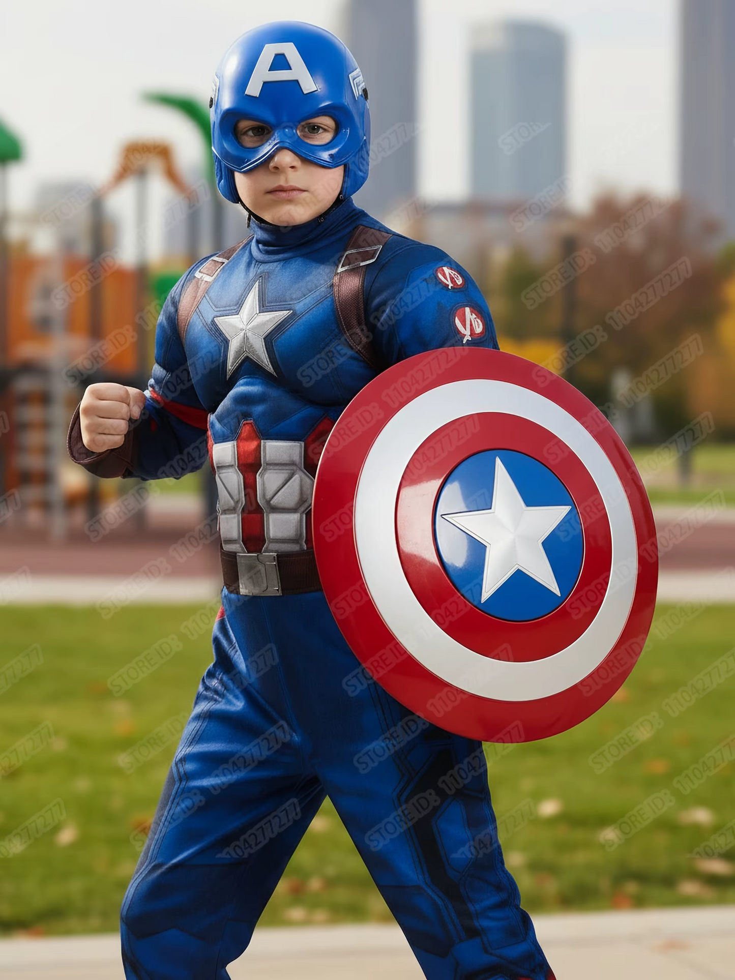 Captain America Muscle Jumpsuit Costume