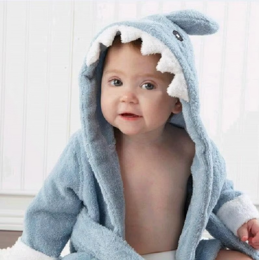 Cotton Baby Robe Bath Towel Cartoon Hoodies