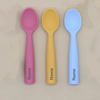 Silicone spoon personalized custom name