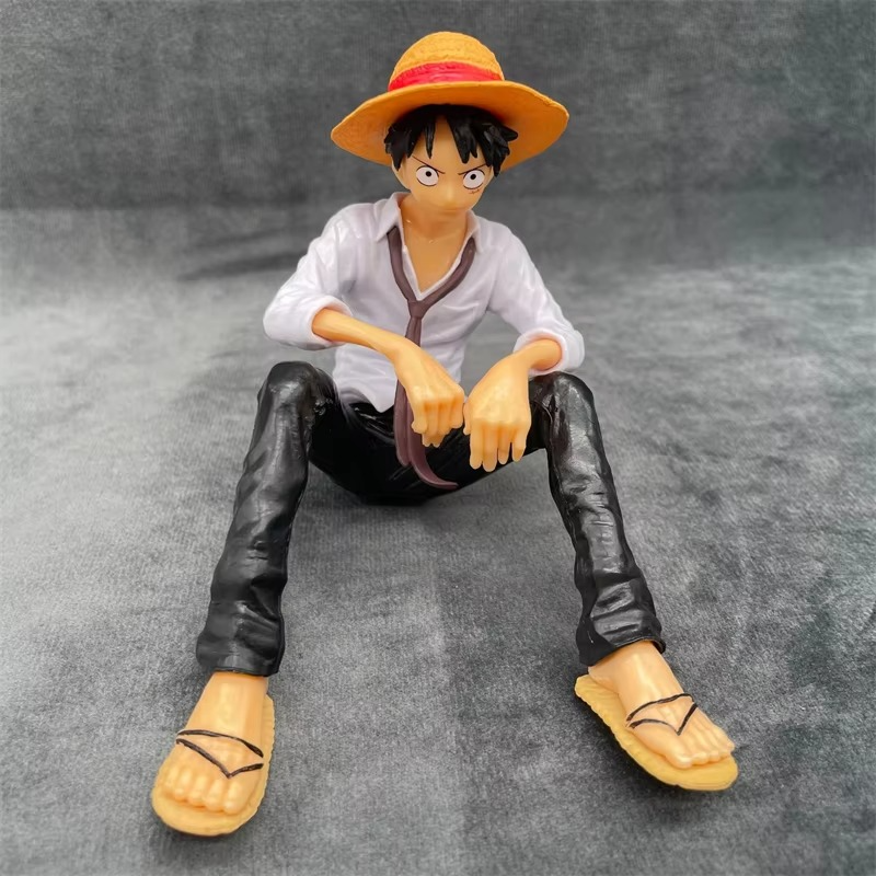 One Piece Anime Figure Toys Luffy Sitting Position