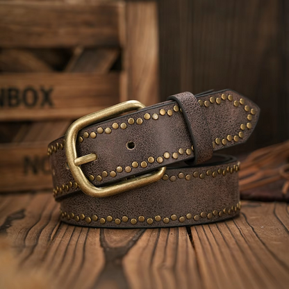 Vintage and fashion collision! PU leather alloy buckle waistband