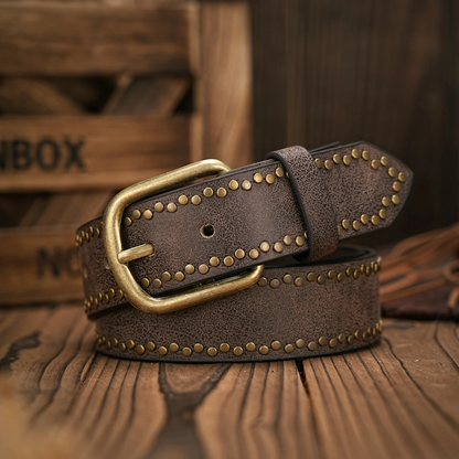Vintage and fashion collision! PU leather alloy buckle waistband