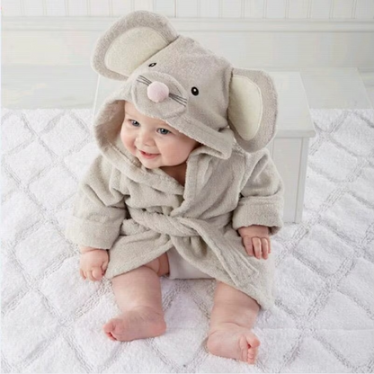 Cotton Baby Robe Bath Towel Cartoon Hoodies