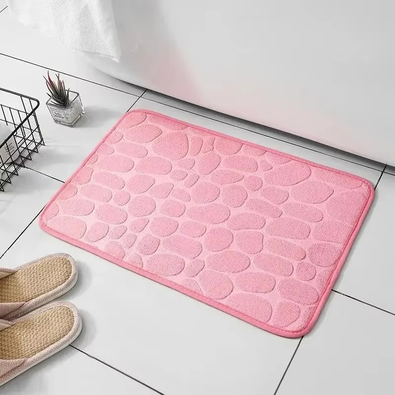 embossed fiber carpet, bathroom living room anti slip mat, pebble floor mat, household items