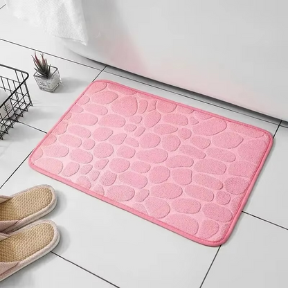 embossed fiber carpet, bathroom living room anti slip mat, pebble floor mat, household items