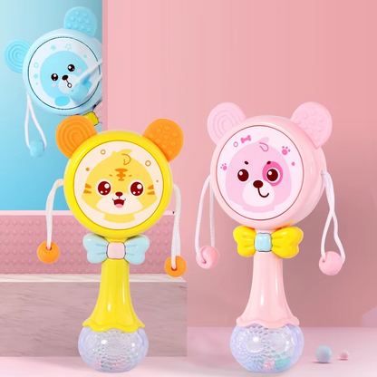 Baby Rattles Teether Rattle Toy Musical Flashing Hand Bells