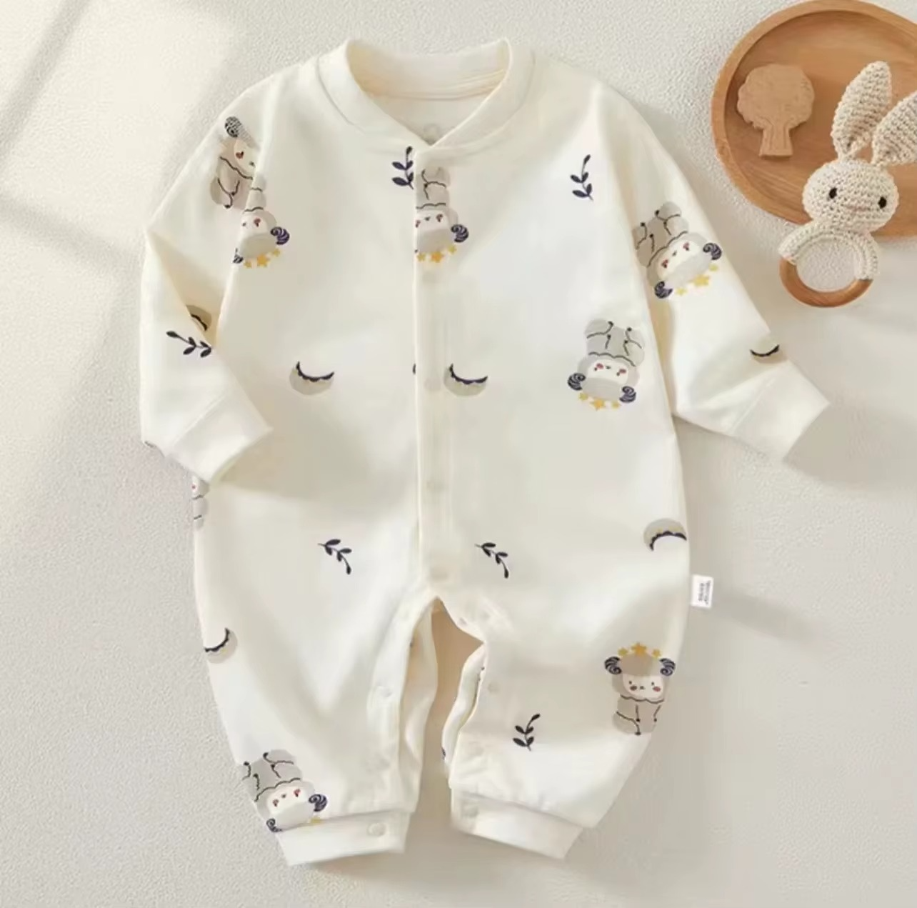 Unisex newborn cotton Long Sleeve Loungewear Outfit
