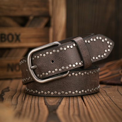 Vintage and fashion collision! PU leather alloy buckle waistband