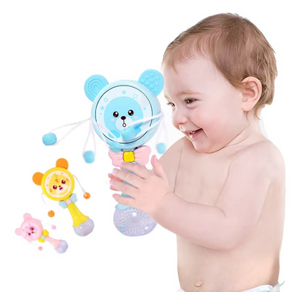 Baby Rattles Teether Rattle Toy Musical Flashing Hand Bells