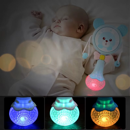 Baby Rattles Teether Rattle Toy Musical Flashing Hand Bells