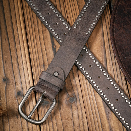 Vintage and fashion collision! PU leather alloy buckle waistband