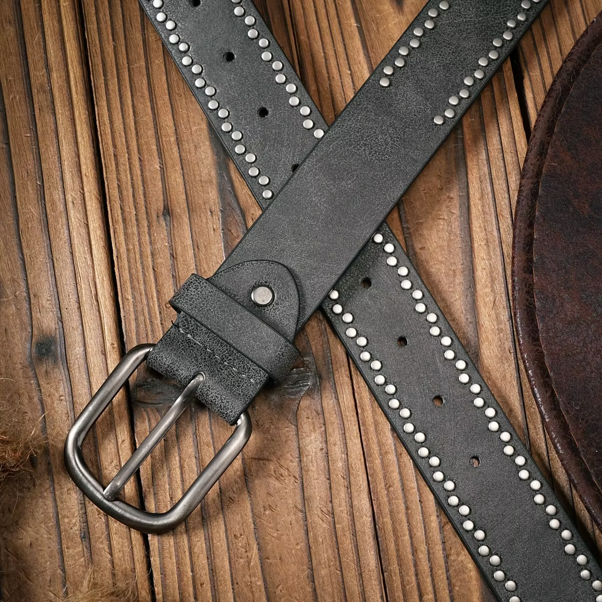 Vintage and fashion collision! PU leather alloy buckle waistband