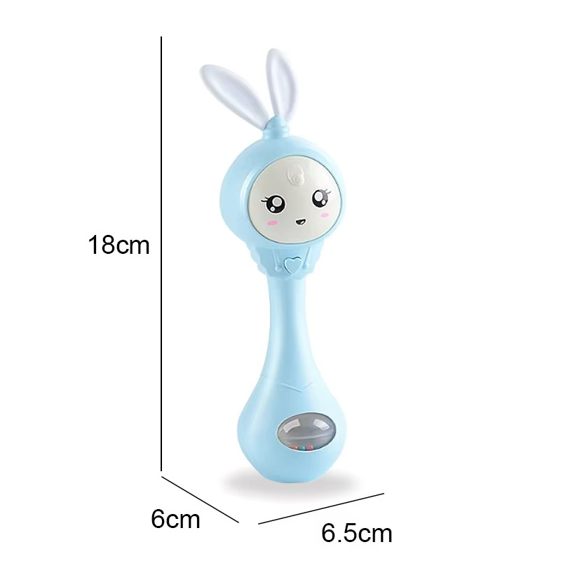 Baby Rattles Teether Rattle Toy Musical Flashing Hand Bells