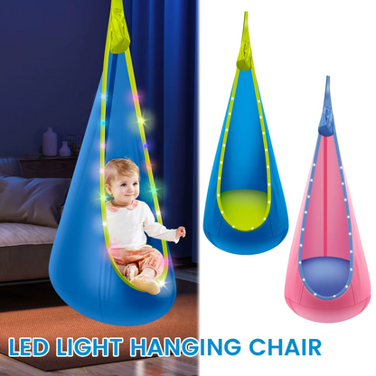 Inflatable Swing Chair Children Hanging Hammock With LED Light