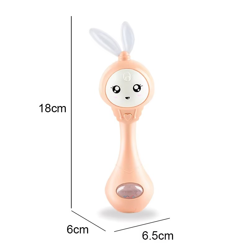 Baby Rattles Teether Rattle Toy Musical Flashing Hand Bells