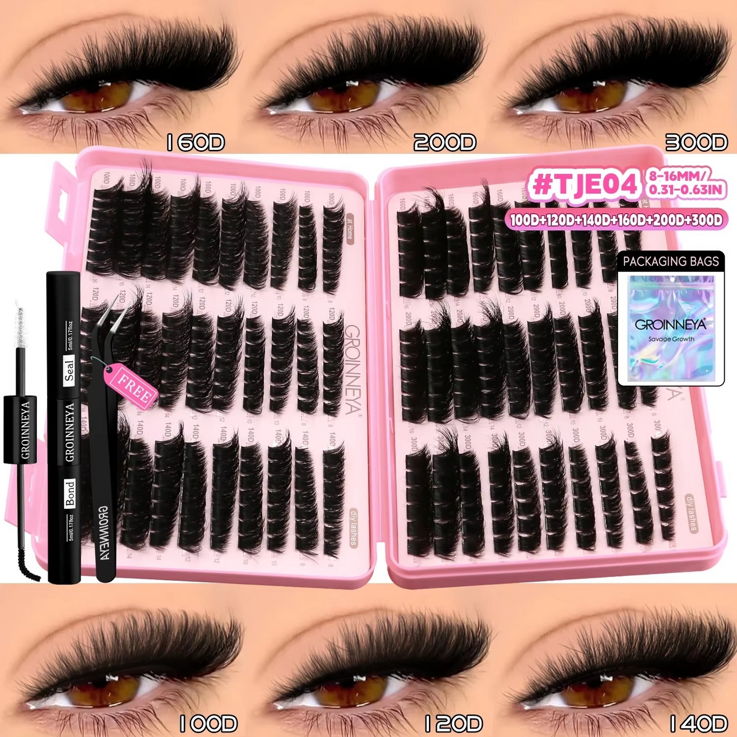 GROINNEYA Lash Clusters Kit