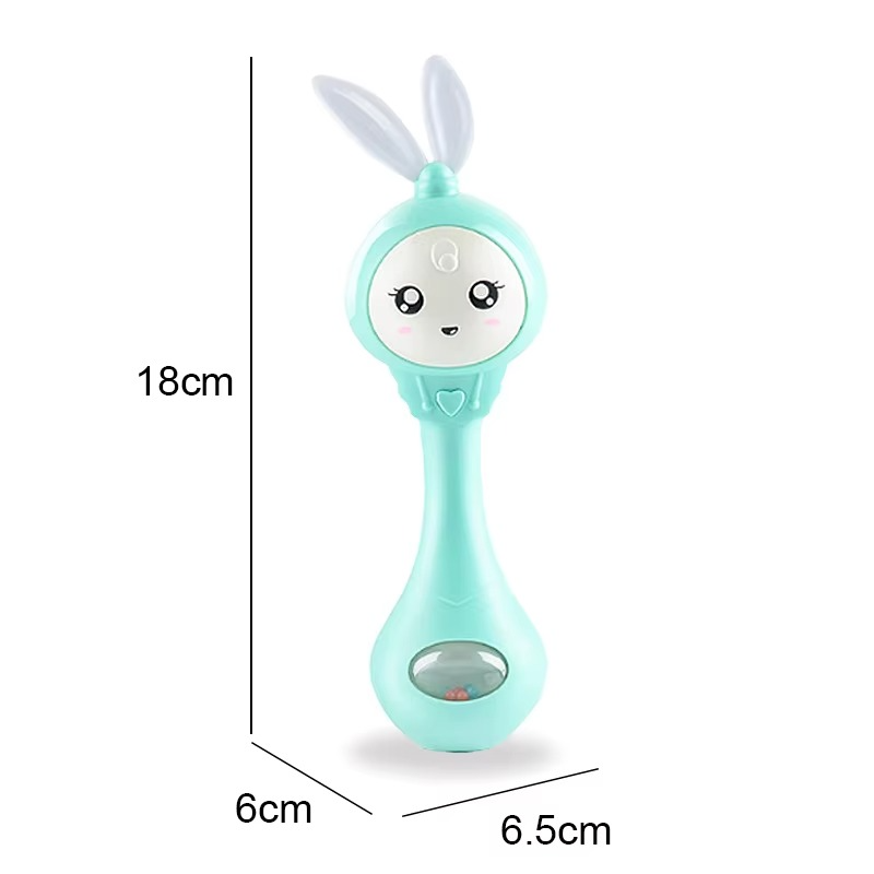 Baby Rattles Teether Rattle Toy Musical Flashing Hand Bells