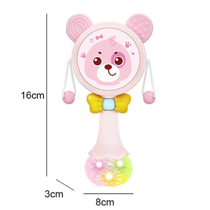 Baby Rattles Teether Rattle Toy Musical Flashing Hand Bells