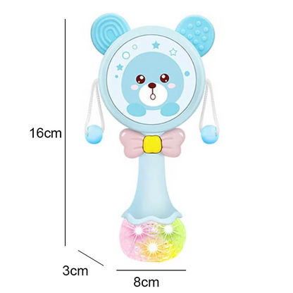 Baby Rattles Teether Rattle Toy Musical Flashing Hand Bells