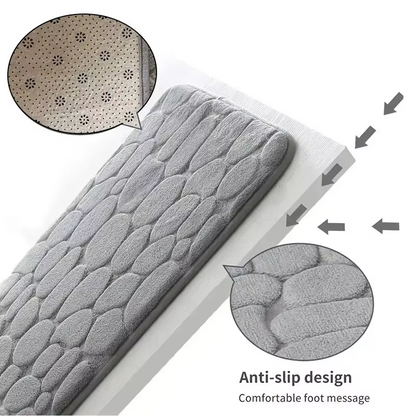 embossed fiber carpet, bathroom living room anti slip mat, pebble floor mat, household items