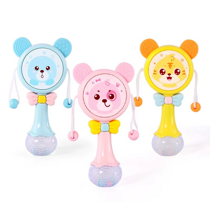Baby Rattles Teether Rattle Toy Musical Flashing Hand Bells