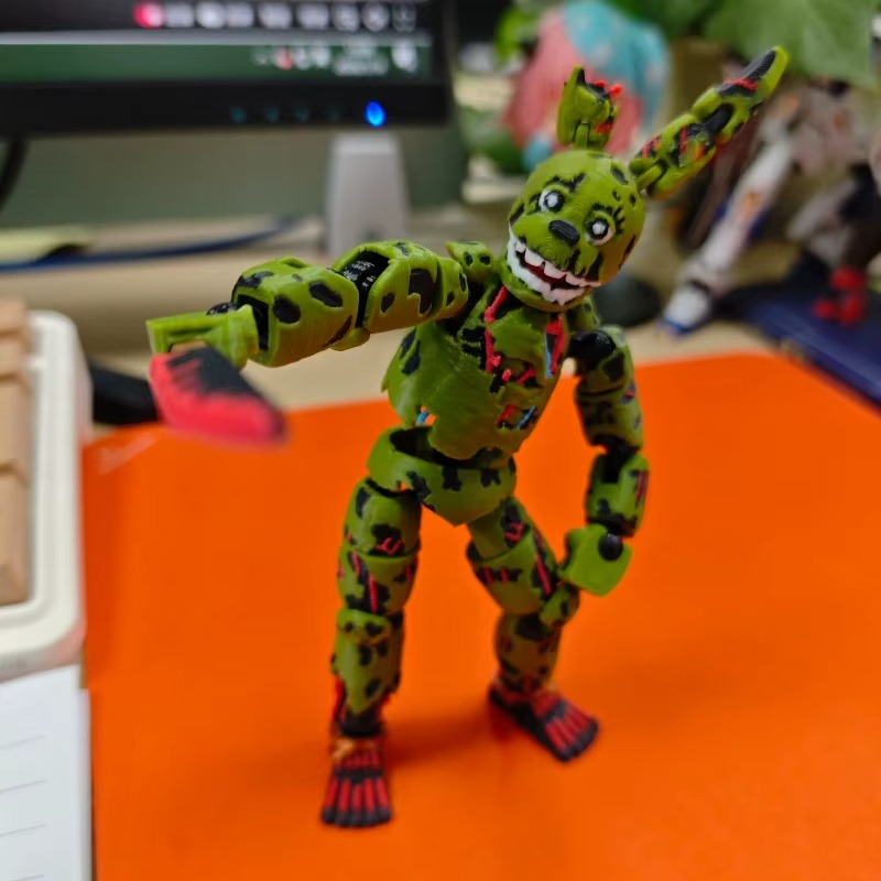 3D Printed Five Nights At Harem 3 Springtrap T13 Action Figure Multi-Joint Removable
