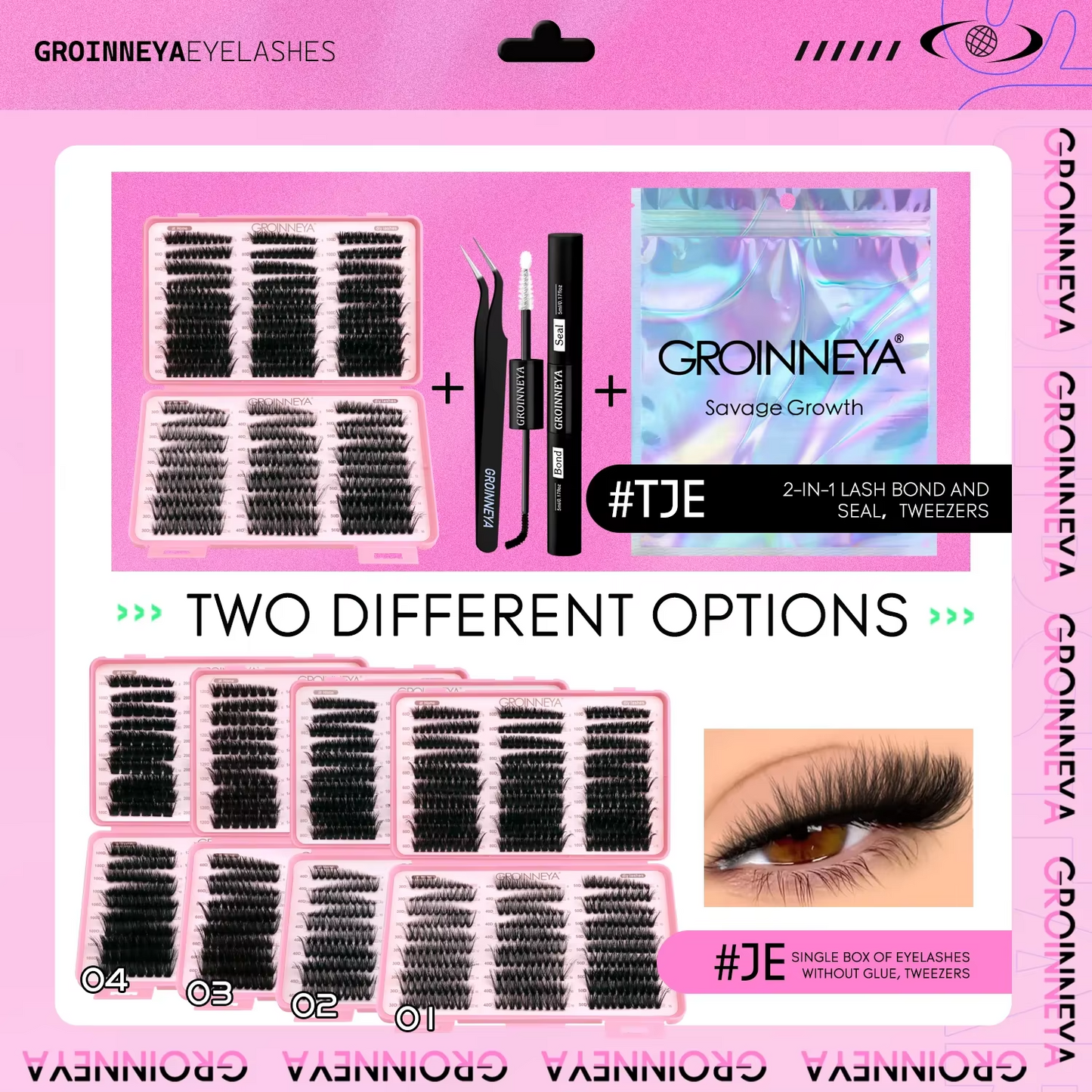 GROINNEYA Lash Clusters Kit